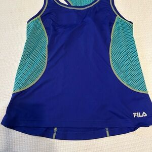 Fila Blue and Green Racerback Top